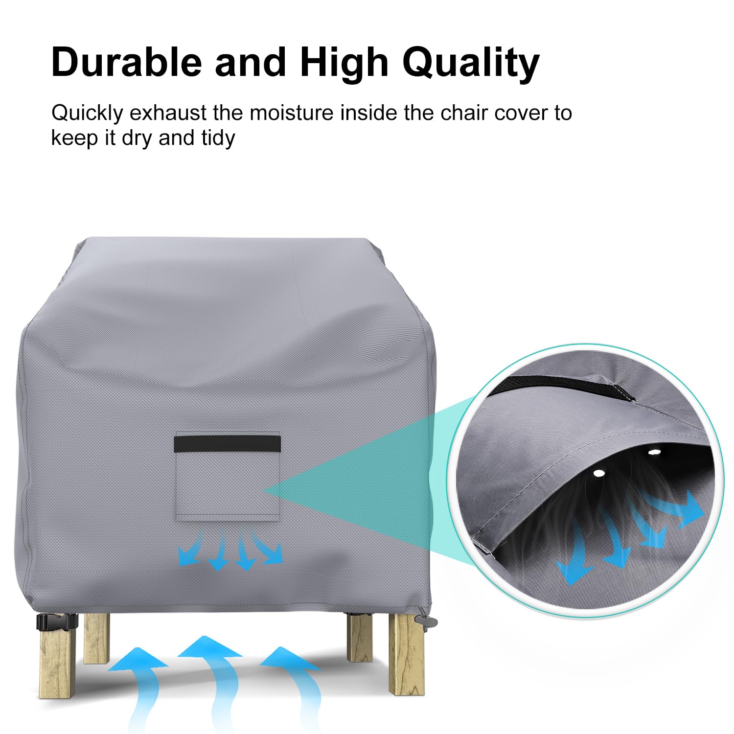 BROSYDA patio chair cover showing waterproof features