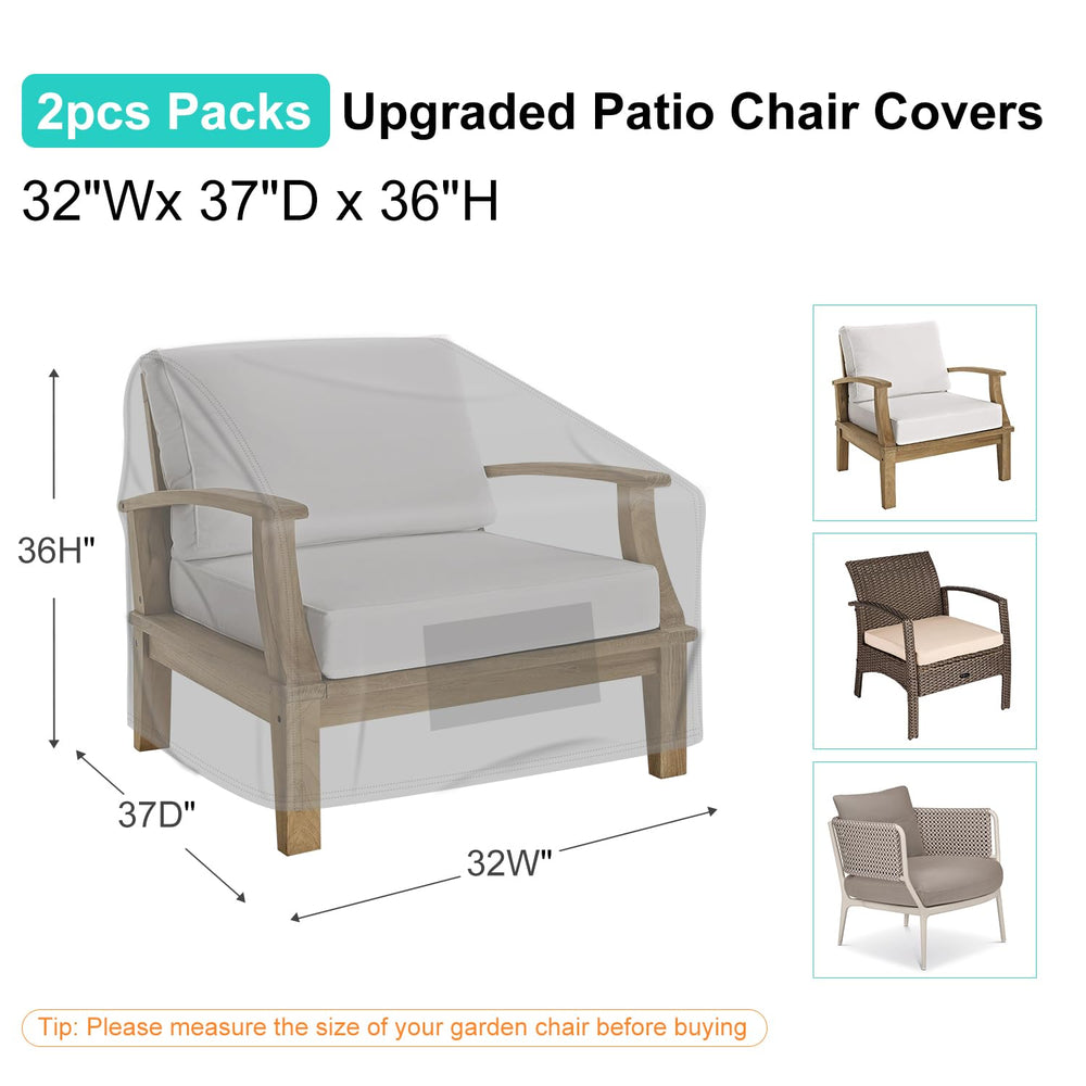 BROSYDA patio chair cover side view showing straps