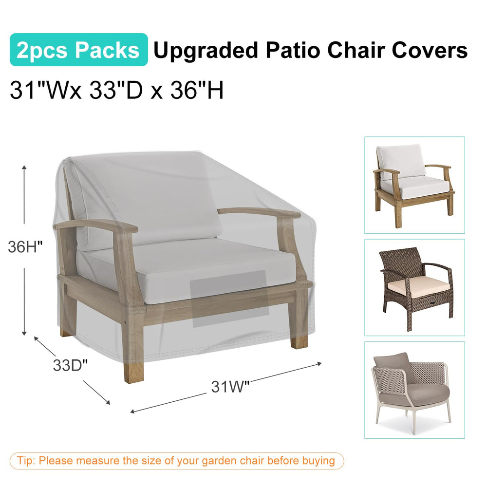 BROSYDA patio chair cover side view showing waterproof fabric