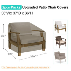 BROSYDA Patio Chair Cover side view showing waterproof features