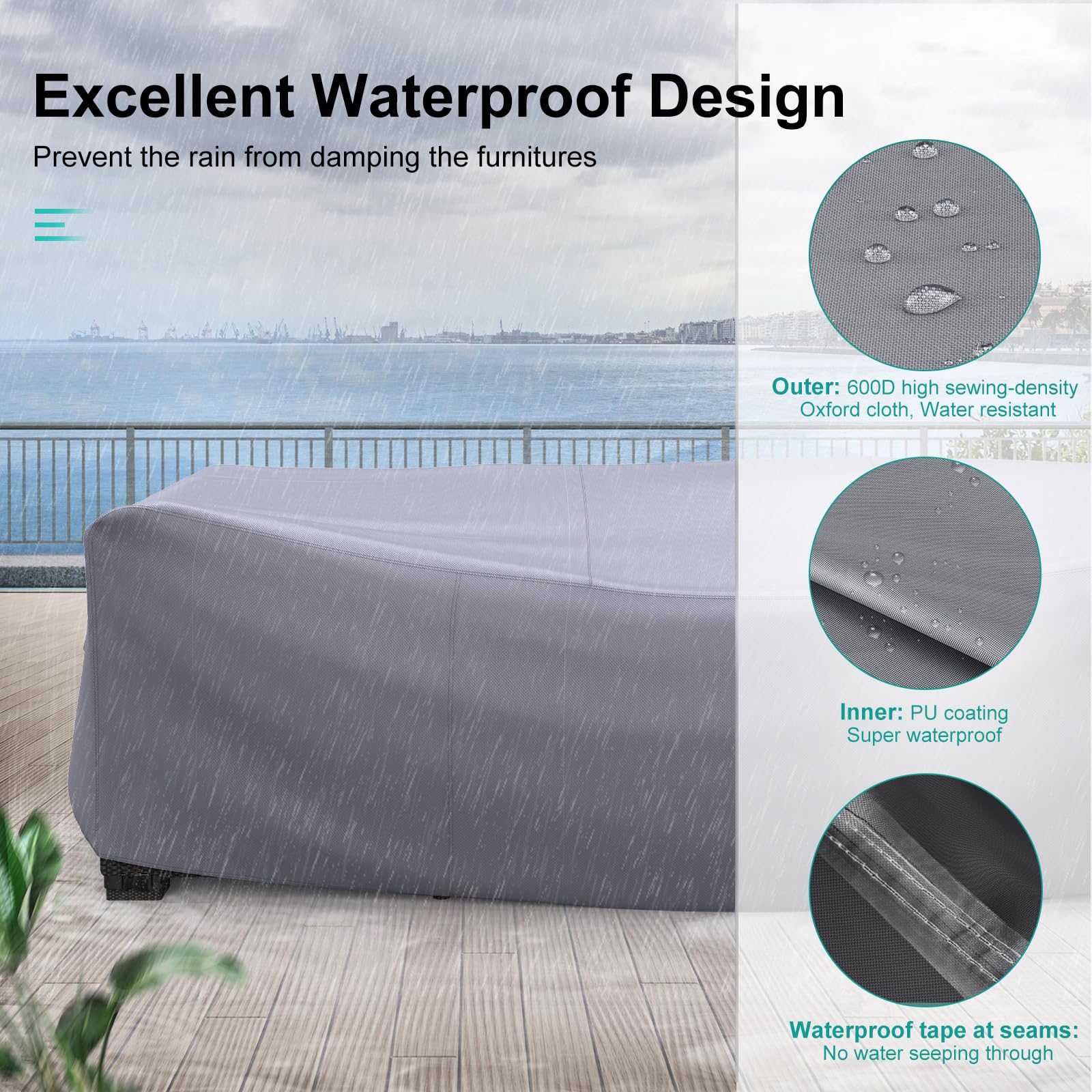 BROSYDA patio cover folded for storage
