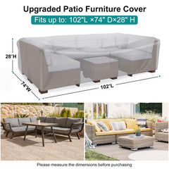 BROSYDA patio furniture cover demonstrating secure fit with buckles