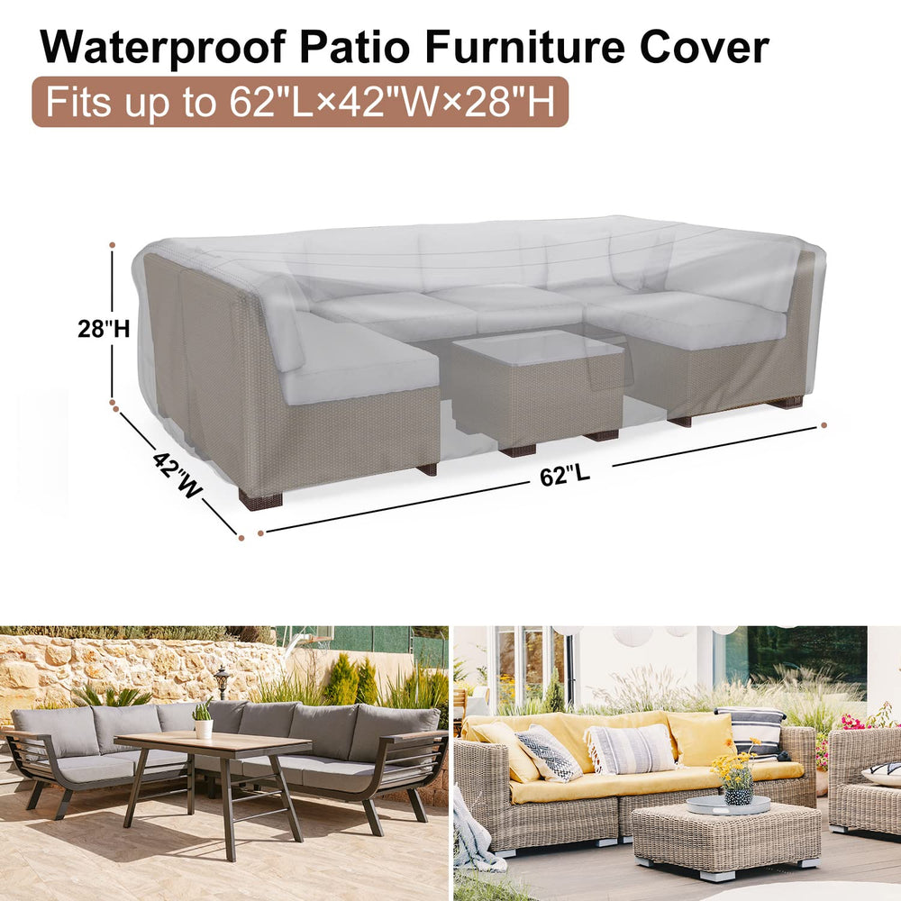 BROSYDA patio furniture cover showing waterproof material