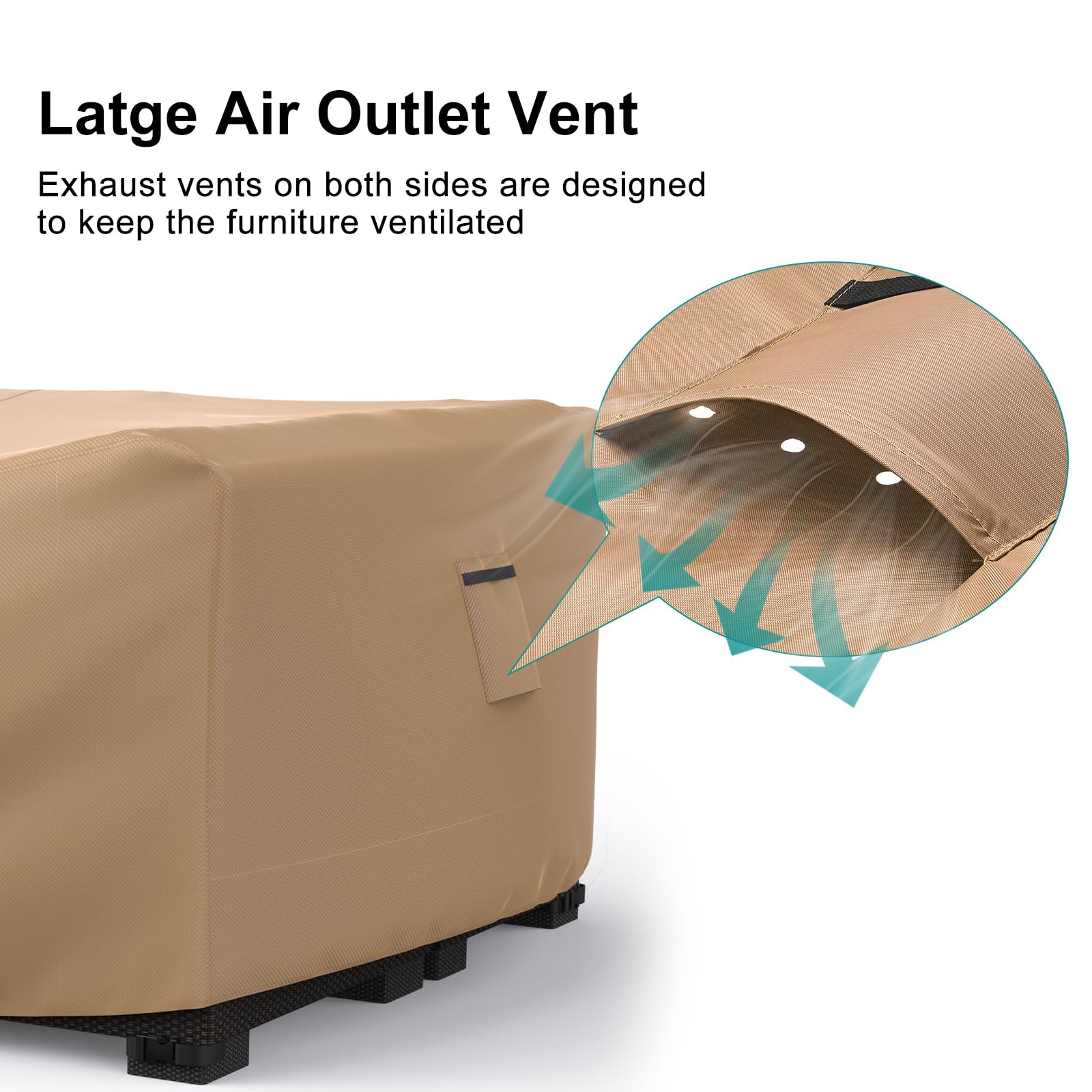 BROSYDA patio furniture cover with straps and buckles
