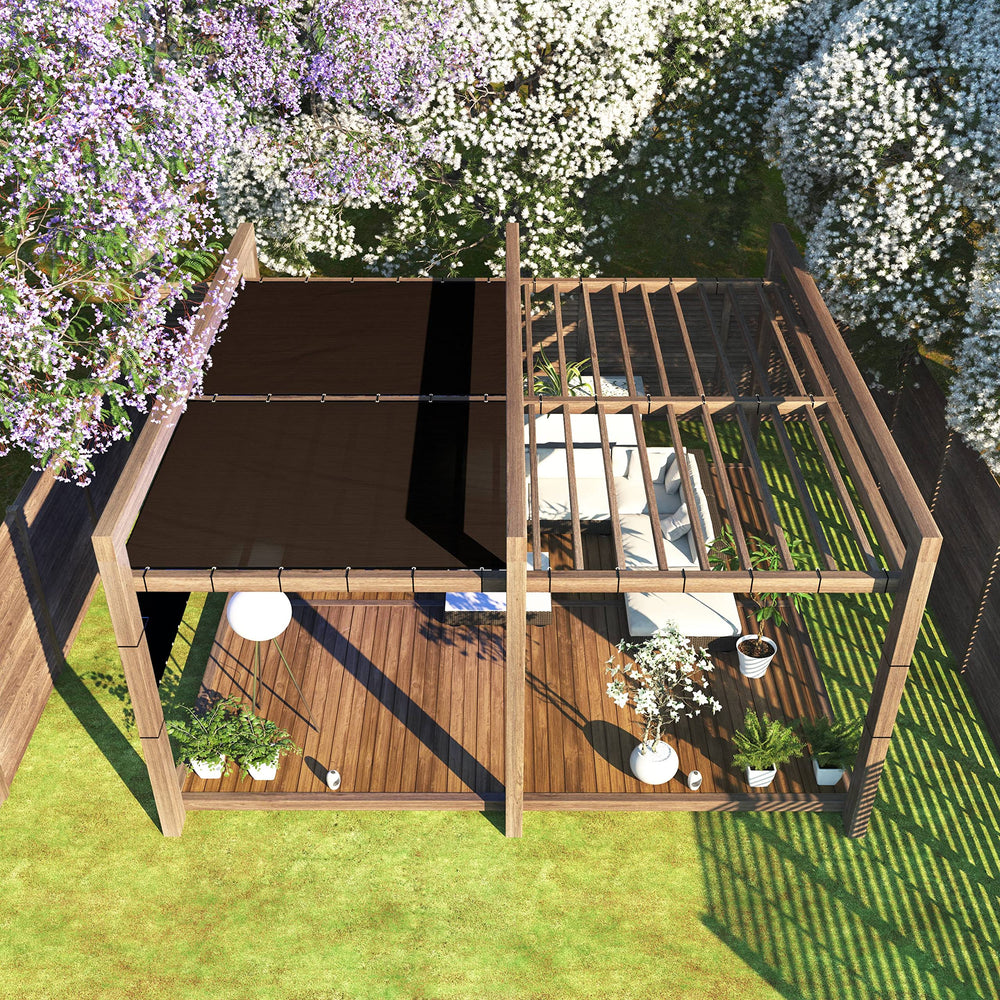 Brown ColourTree privacy screen showing reinforced binding