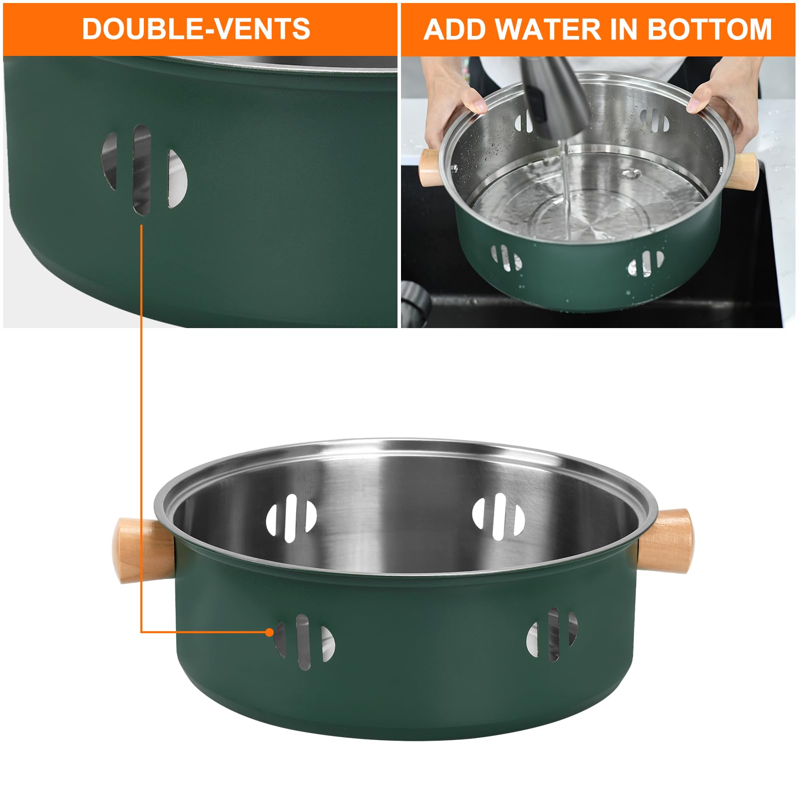 BSDLZCH Portable Charcoal Grill components including anti-scald lifter
