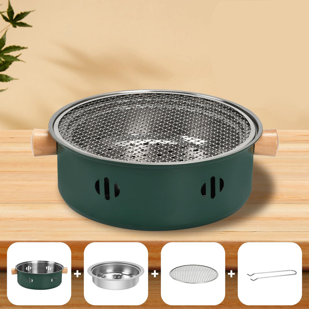 BSDLZCH Portable Charcoal Grill displayed with packed dimensions
