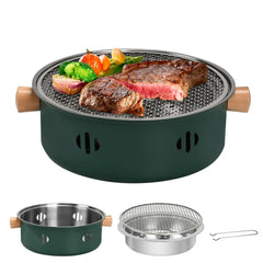 BSDLZCH Portable Charcoal Grill front view with green finish