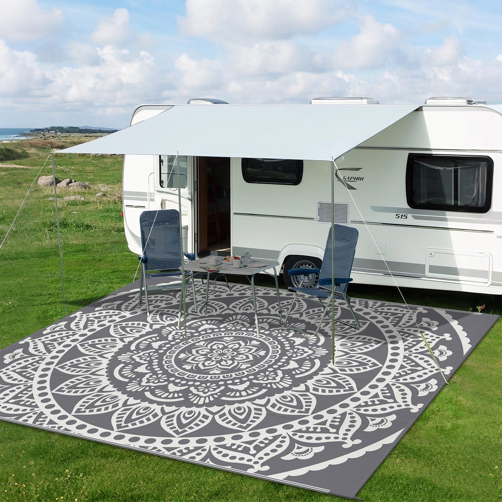 Bsmathom outdoor rug by the poolside