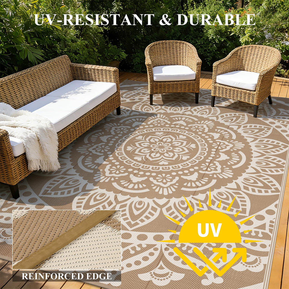 Bsmathom Outdoor Rug folded for storage