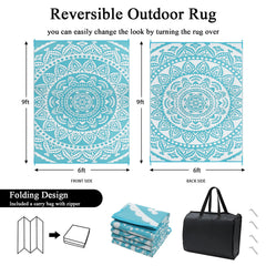Bsmathom Outdoor Rug in use on a patio setting