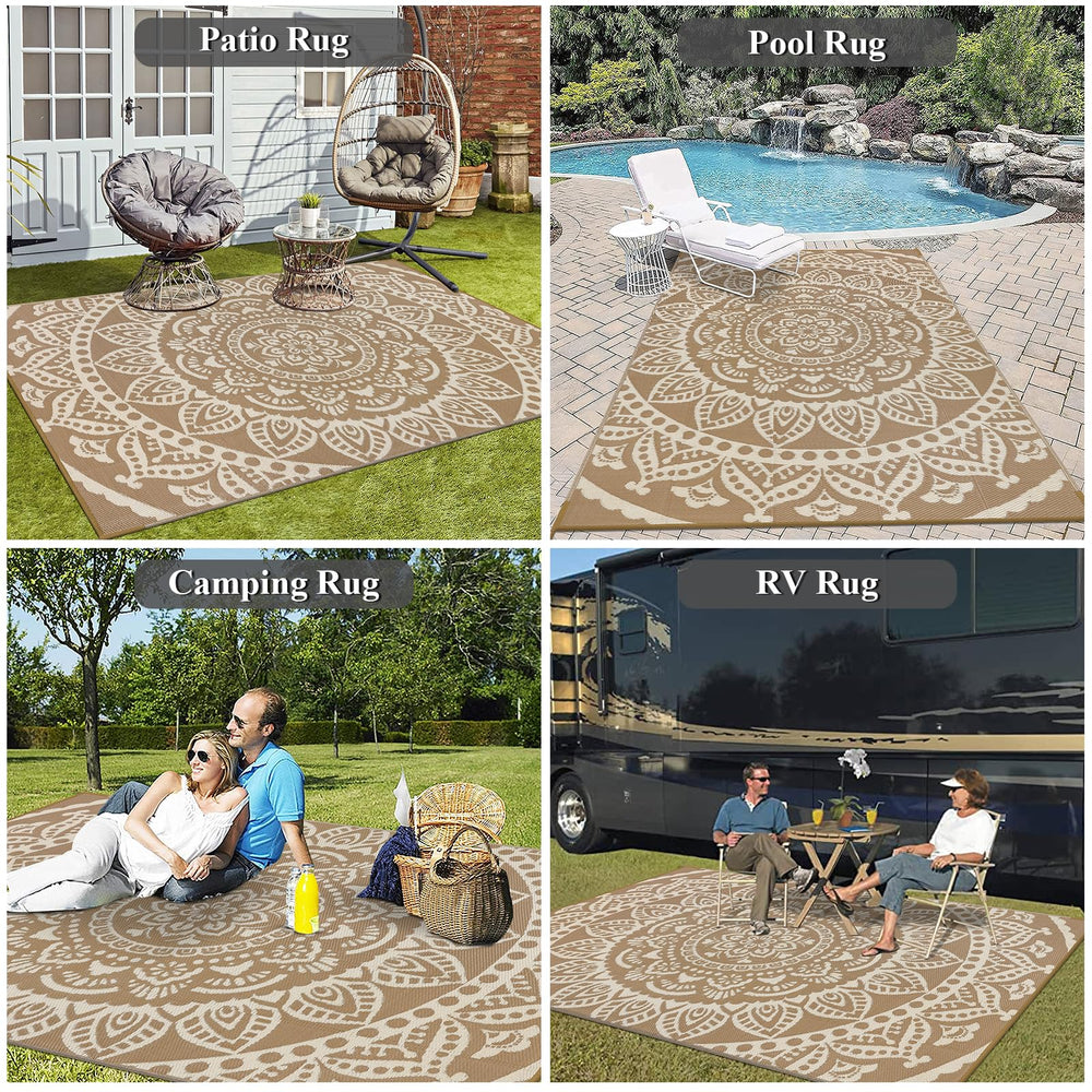 Bsmathom outdoor rug paired with patio furniture