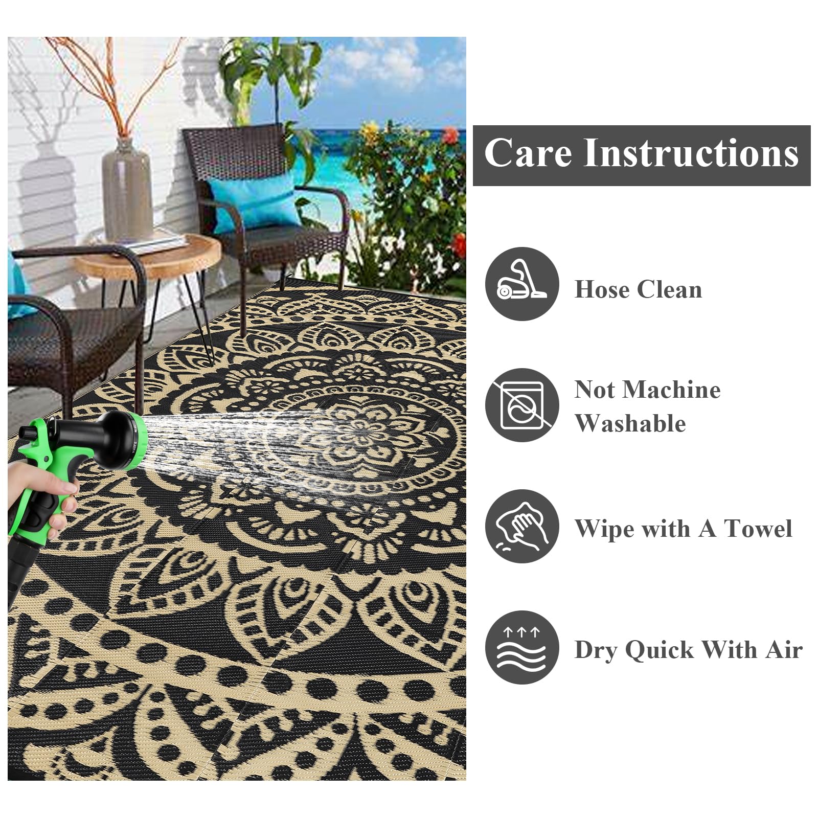Bsmathom outdoor rug placed at a beach picnic