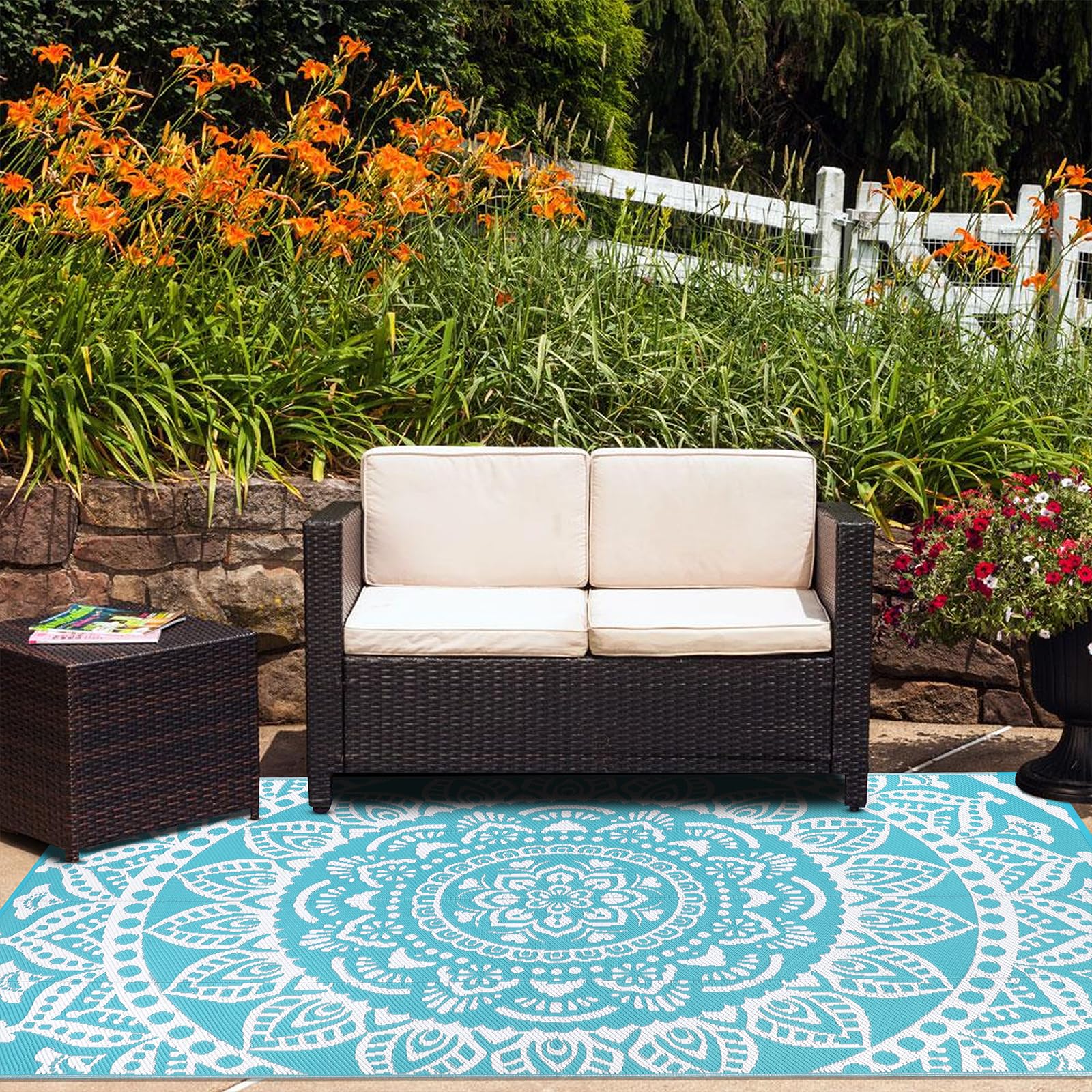 Bsmathom Outdoor Rug reversible side view