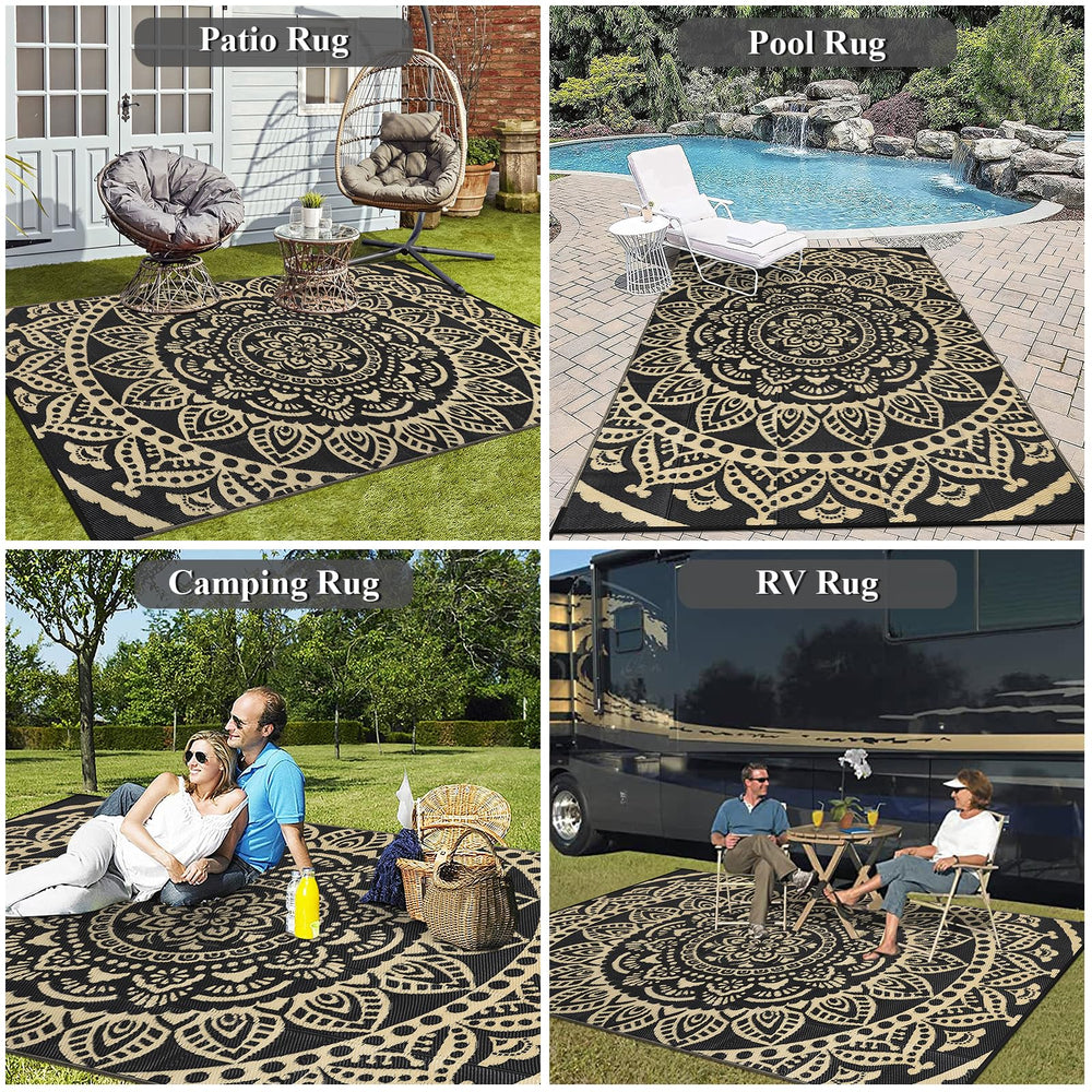 Bsmathom outdoor rug with durable heat- edges