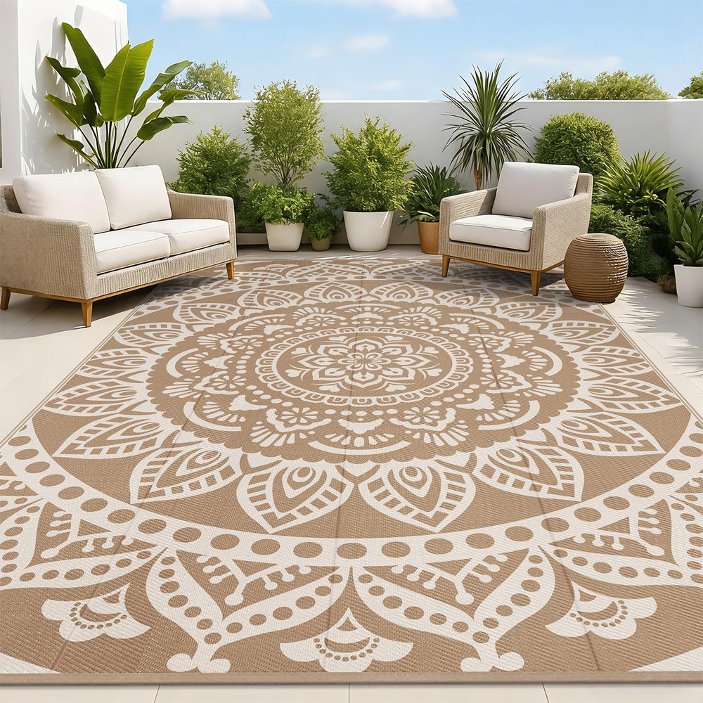 Bsmathom Waterproof Outdoor Rug 8'x10' front view