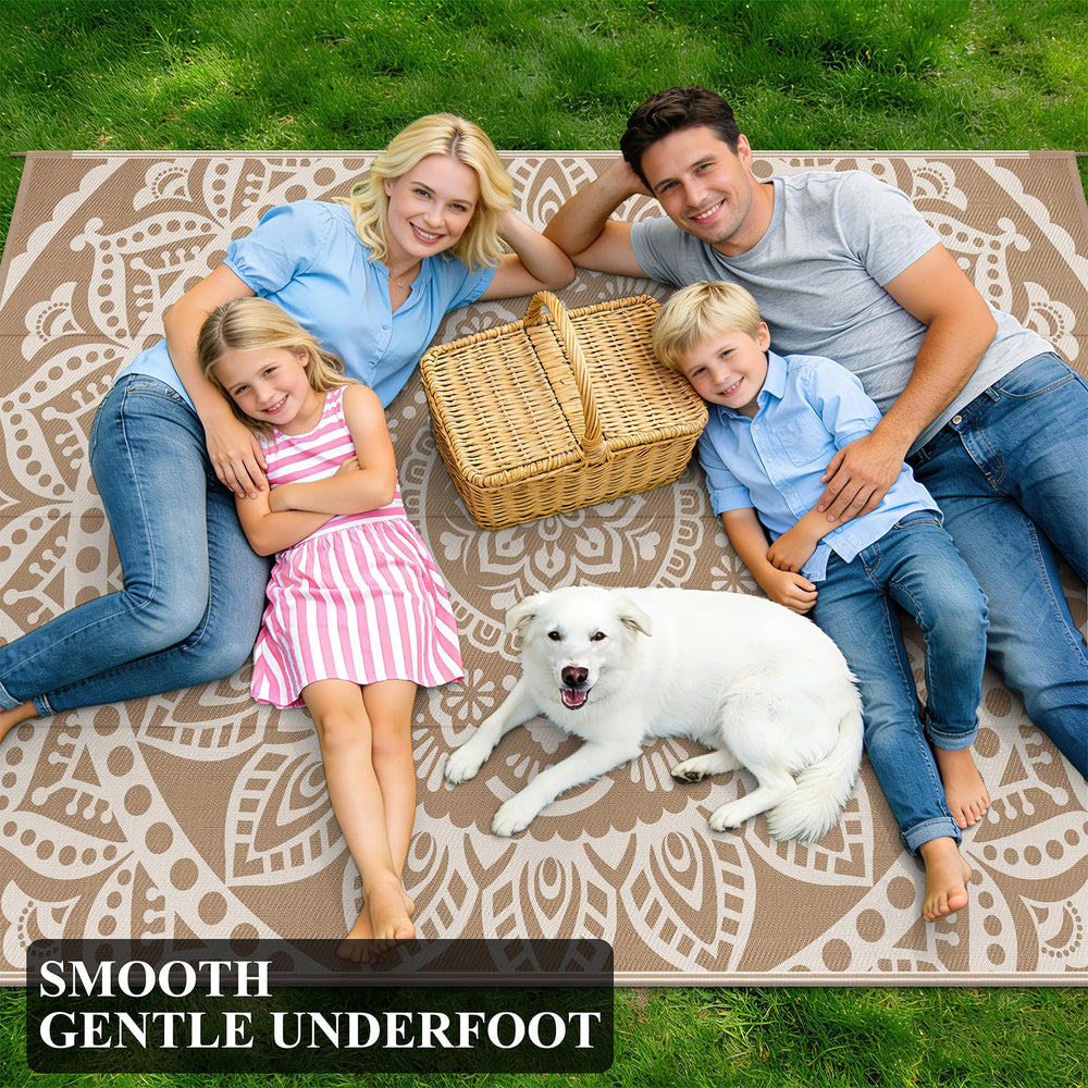 Bsmathom Waterproof Outdoor Rug at beach