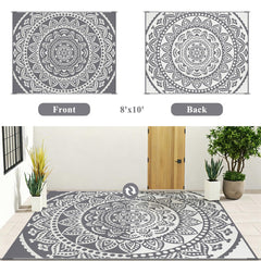 Bsmathom waterproof outdoor rug on a patio setting