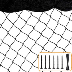 BSTPCOO Bird Net 25'x25' black nylon mesh front view