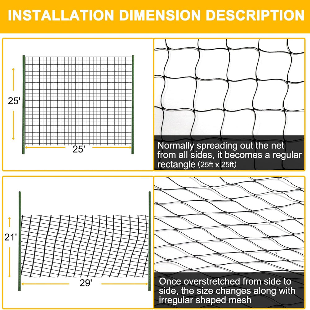 BSTPCOO Bird Net in use around vegetable garden