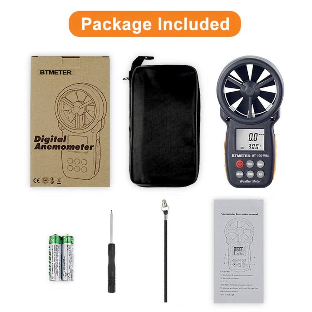 BTMETER BT-100WM Anemometer in outdoor setting