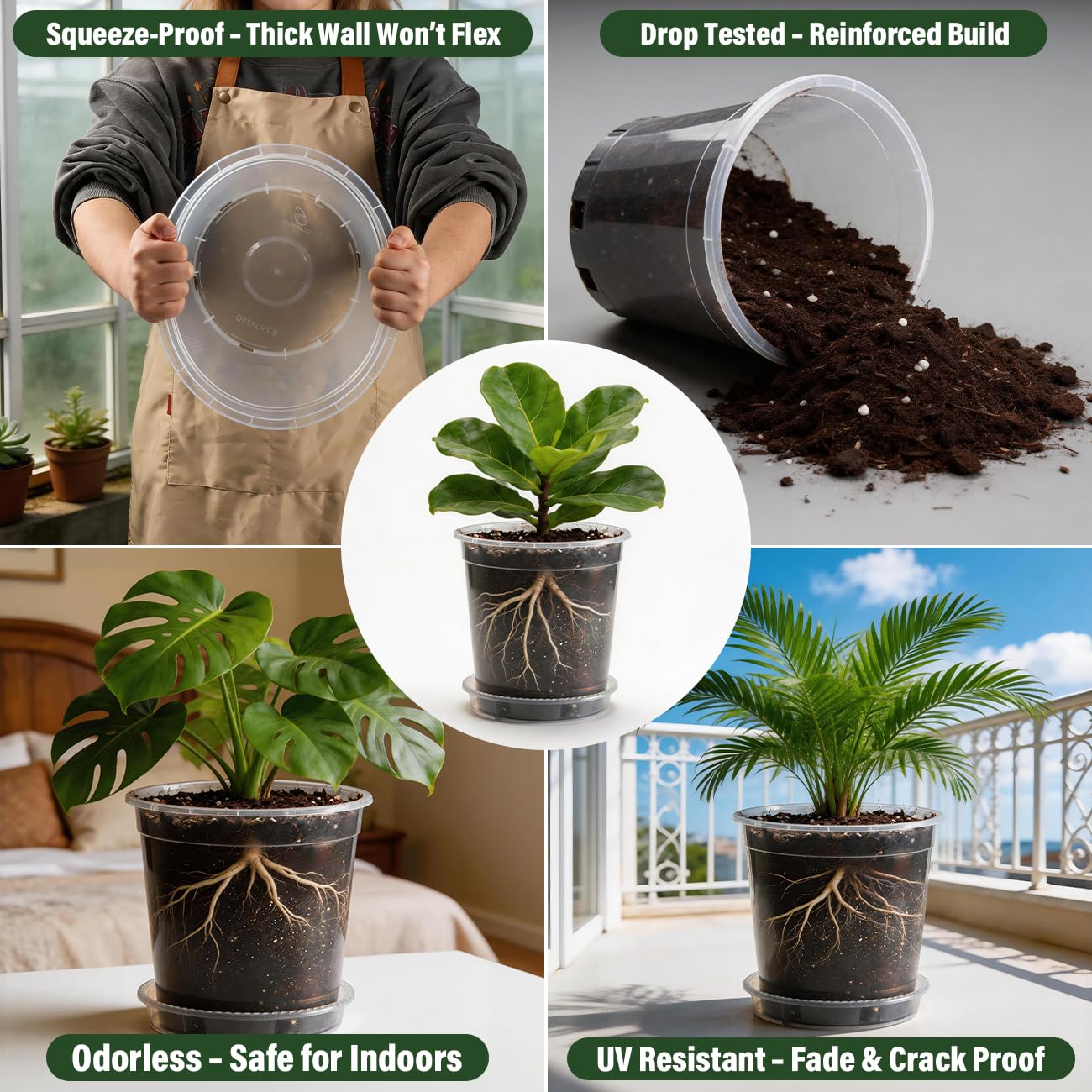 BTPLASTIK nursery pot reinforced rim detail
