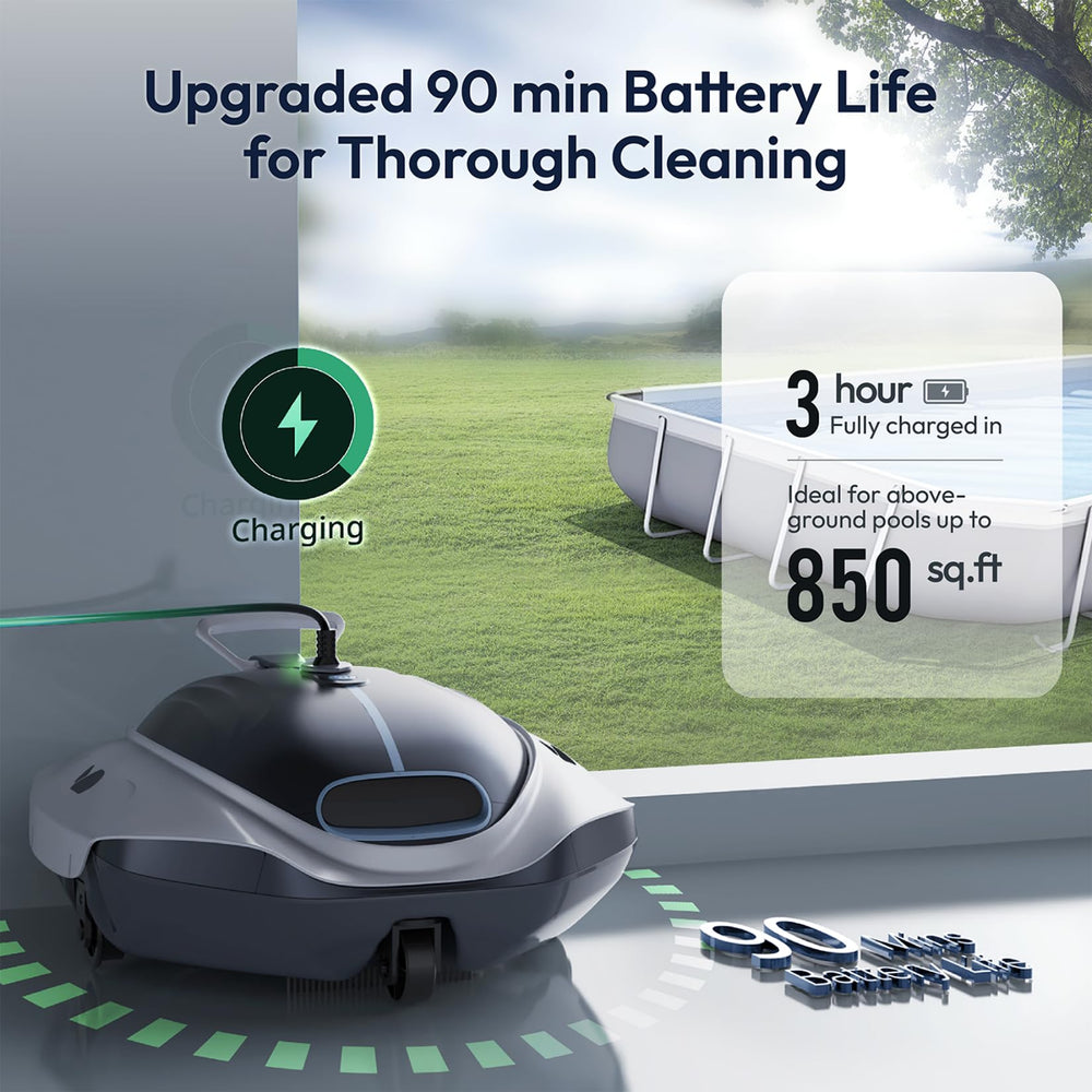 BUBLUE Bubot 300P robotic pool cleaner packaging and contents