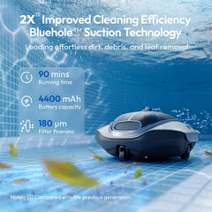 BUBLUE Bubot 300P robotic pool vacuum with LED indicator