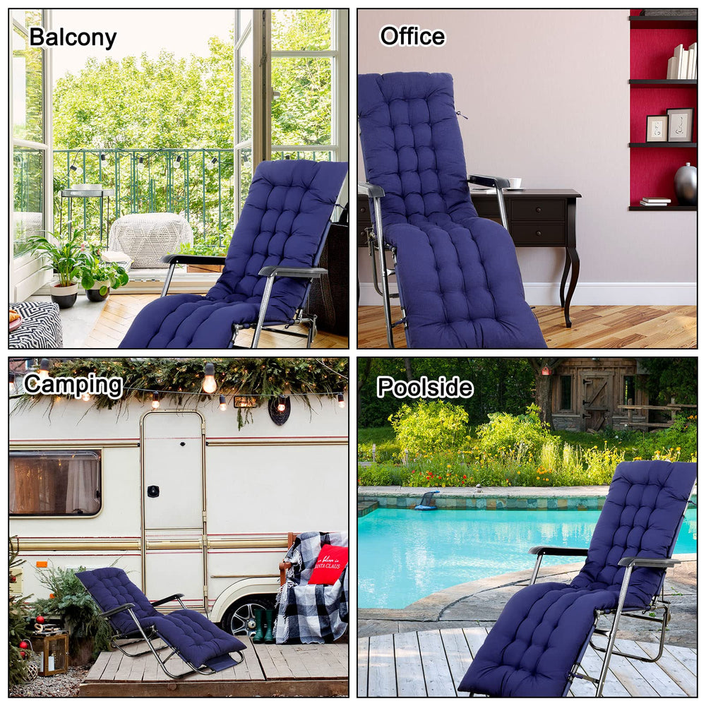 Bucherry Chaise Lounge Cushions with concave convex pattern