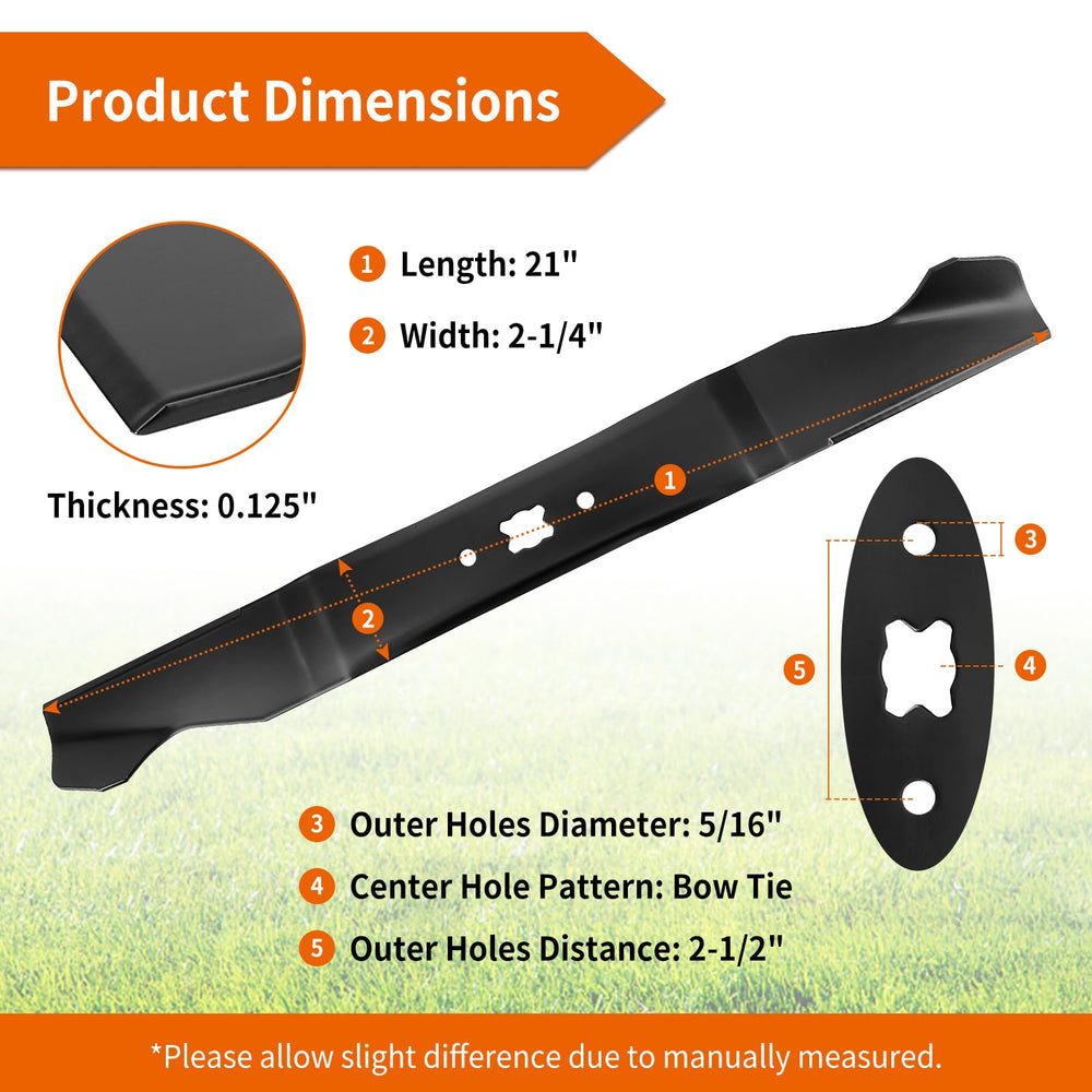 budrash mower blade side view showing bow tie center hole