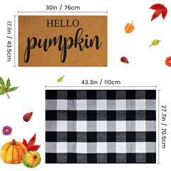 Buffalo plaid outdoor rug from Giaueoa, 43" x 28"