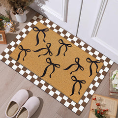 Buffalo plaid rug from Tinideya doormat set