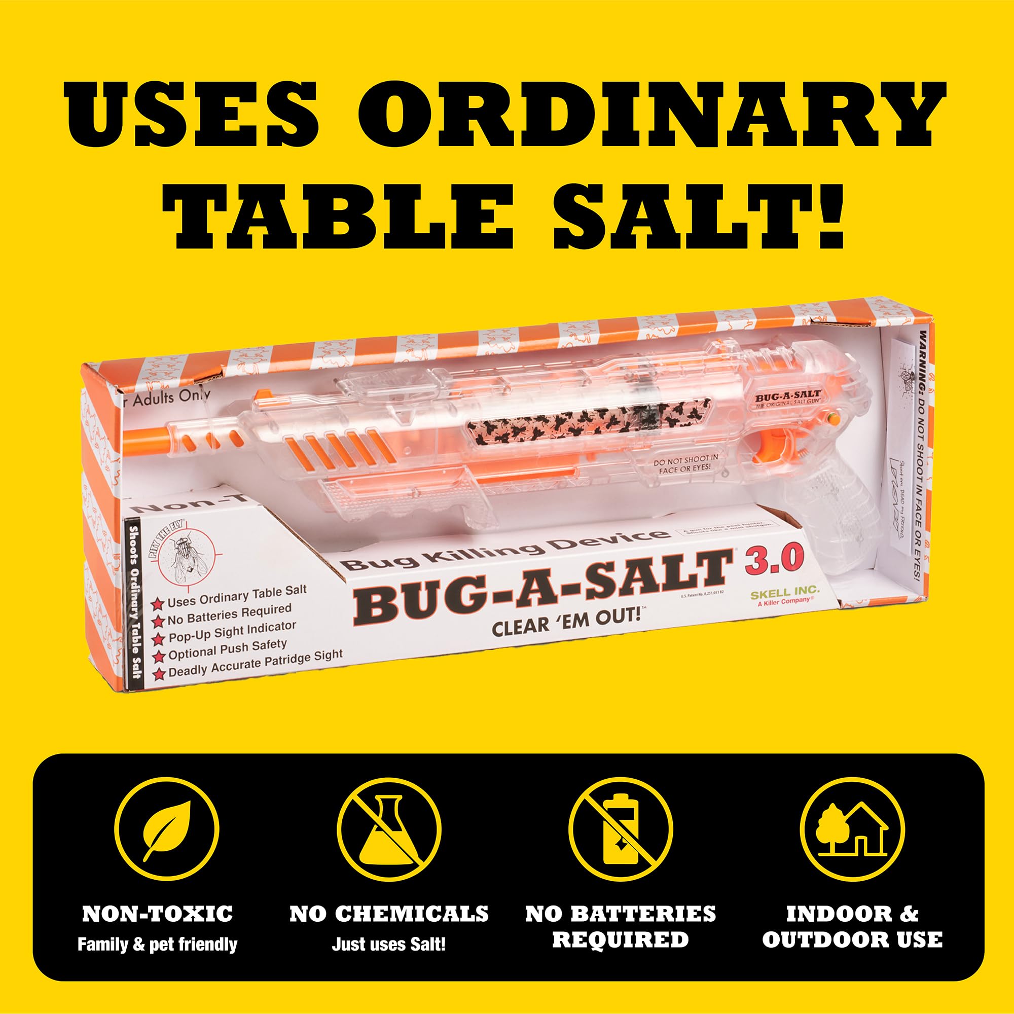 BUG-A-SALT Clear 'Em Out 3.0 in action targeting houseflies