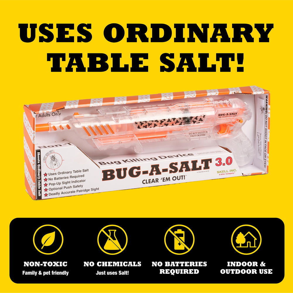 BUG-A-SALT Clear 'Em Out 3.0 in action targeting houseflies