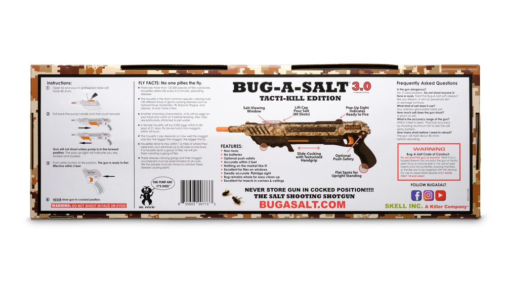 BUG-A-SALT Tacti-Kill 3.0 displaying rapid fire Cross Bolt Safety feature