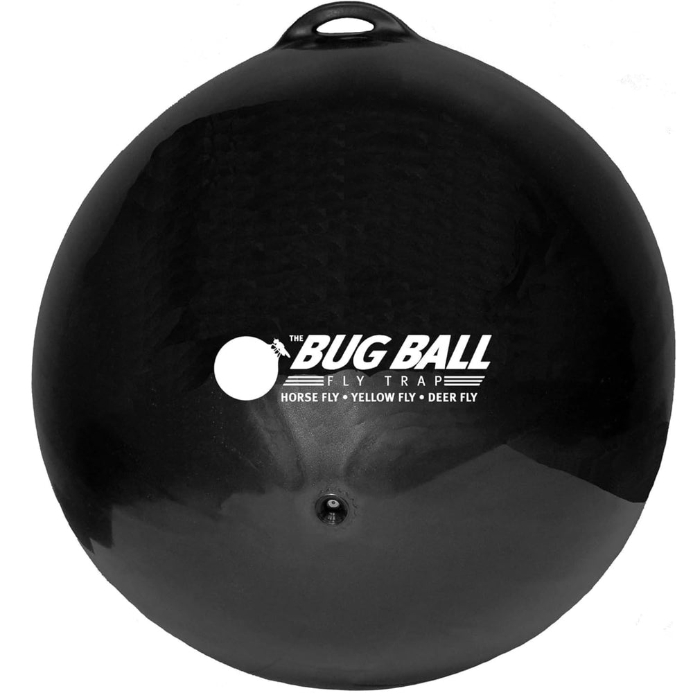 Bug Ball traps set up in a backyard area