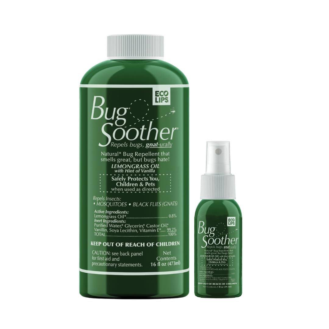 Bug Soother Natural Insect Repellent Spray 16 oz refill bottle front view