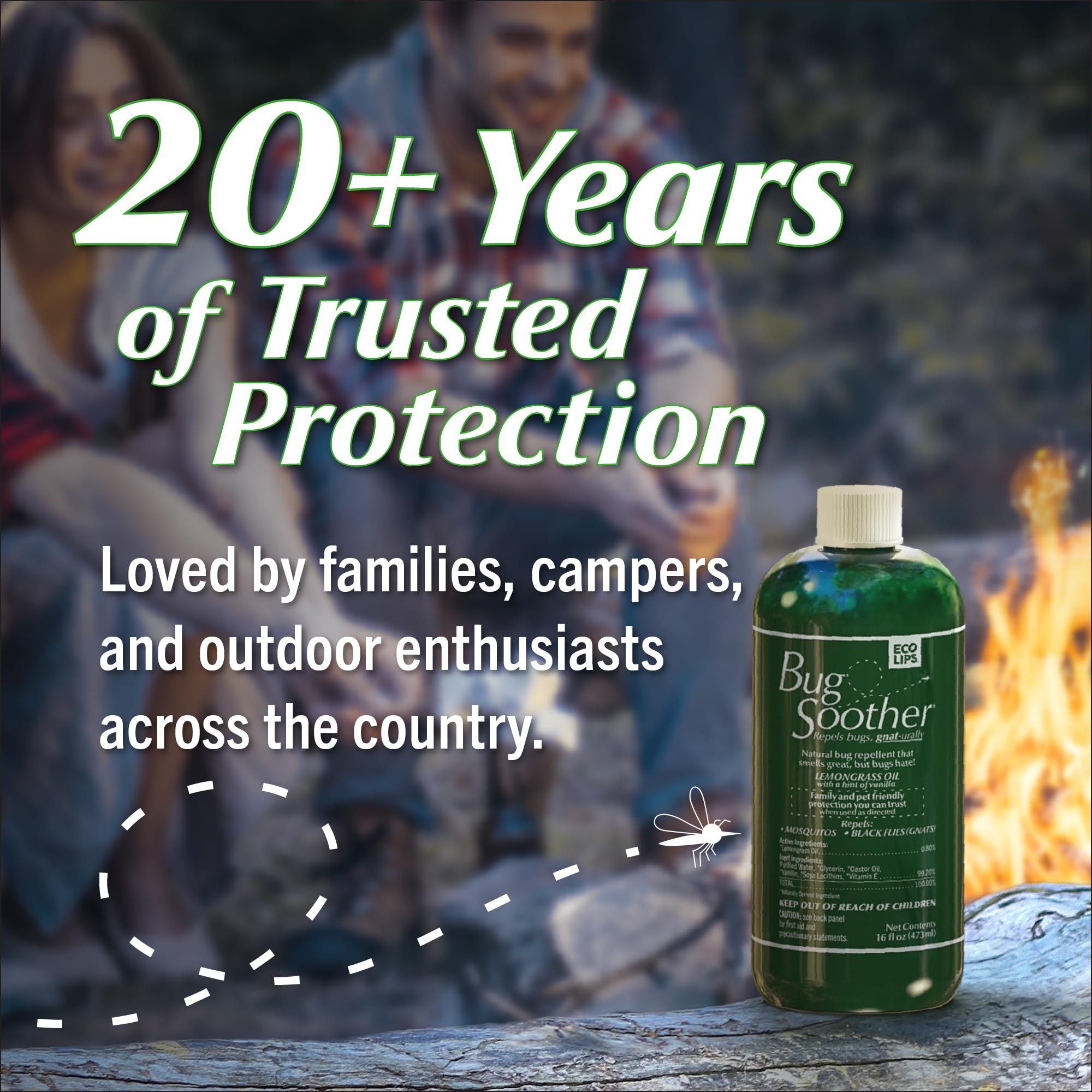 Bug Soother Natural Insect Repellent Spray bottle with lemongrass and vanilla scent