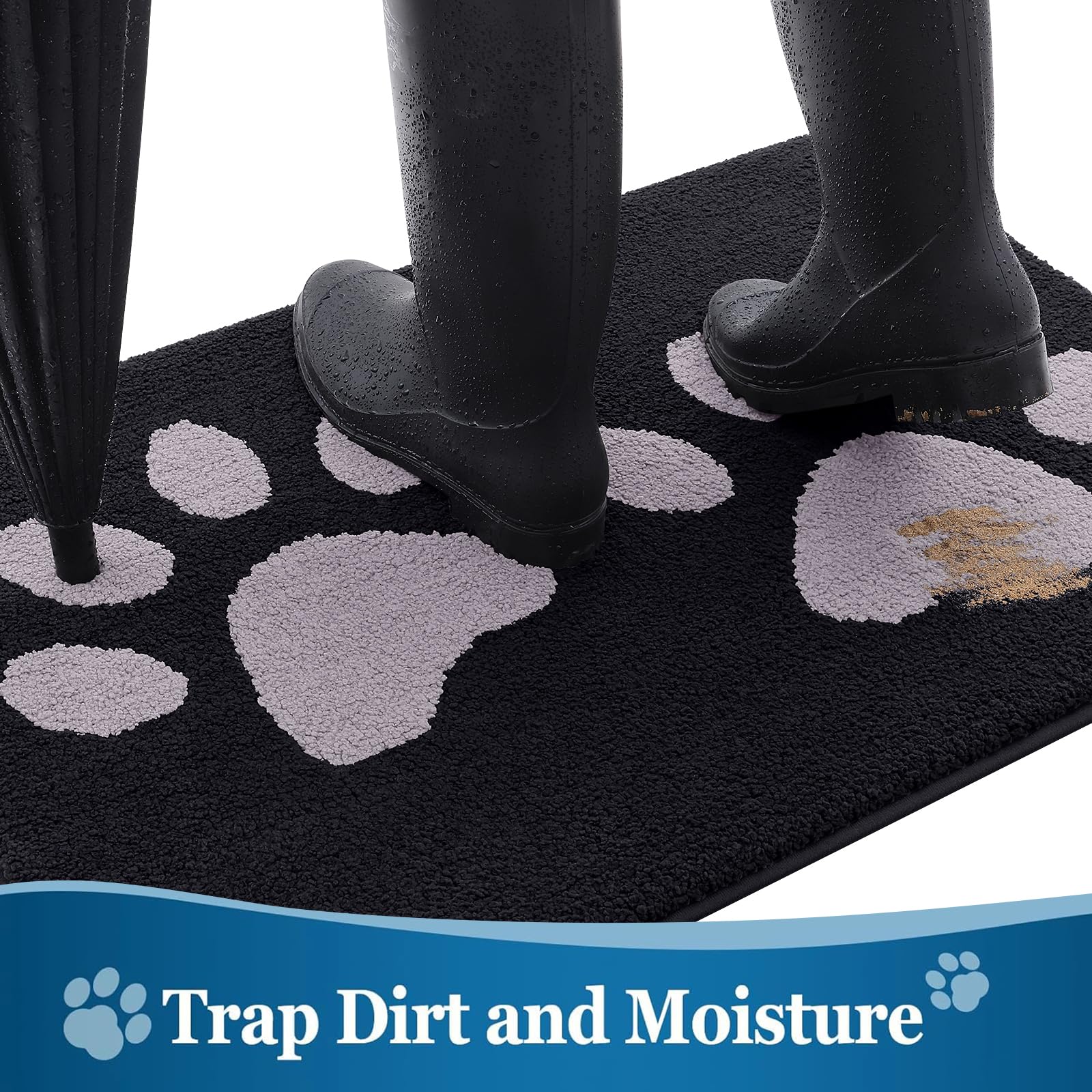 Buganda Dog Door Mat 30x20 absorbent microfiber close-up