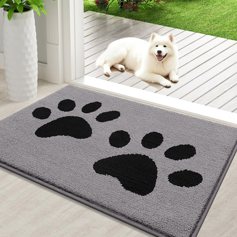 Buganda Dog Door Mat 36x24 grey front view
