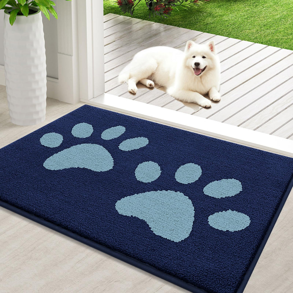 Buganda Dog Door Mat 36x24 in dark blue front view
