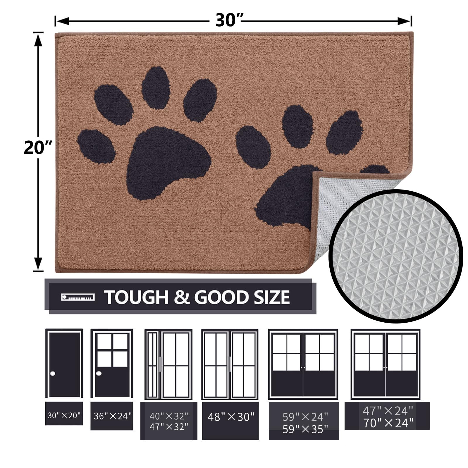 Buganda Dog Door Mat dry after cleaning