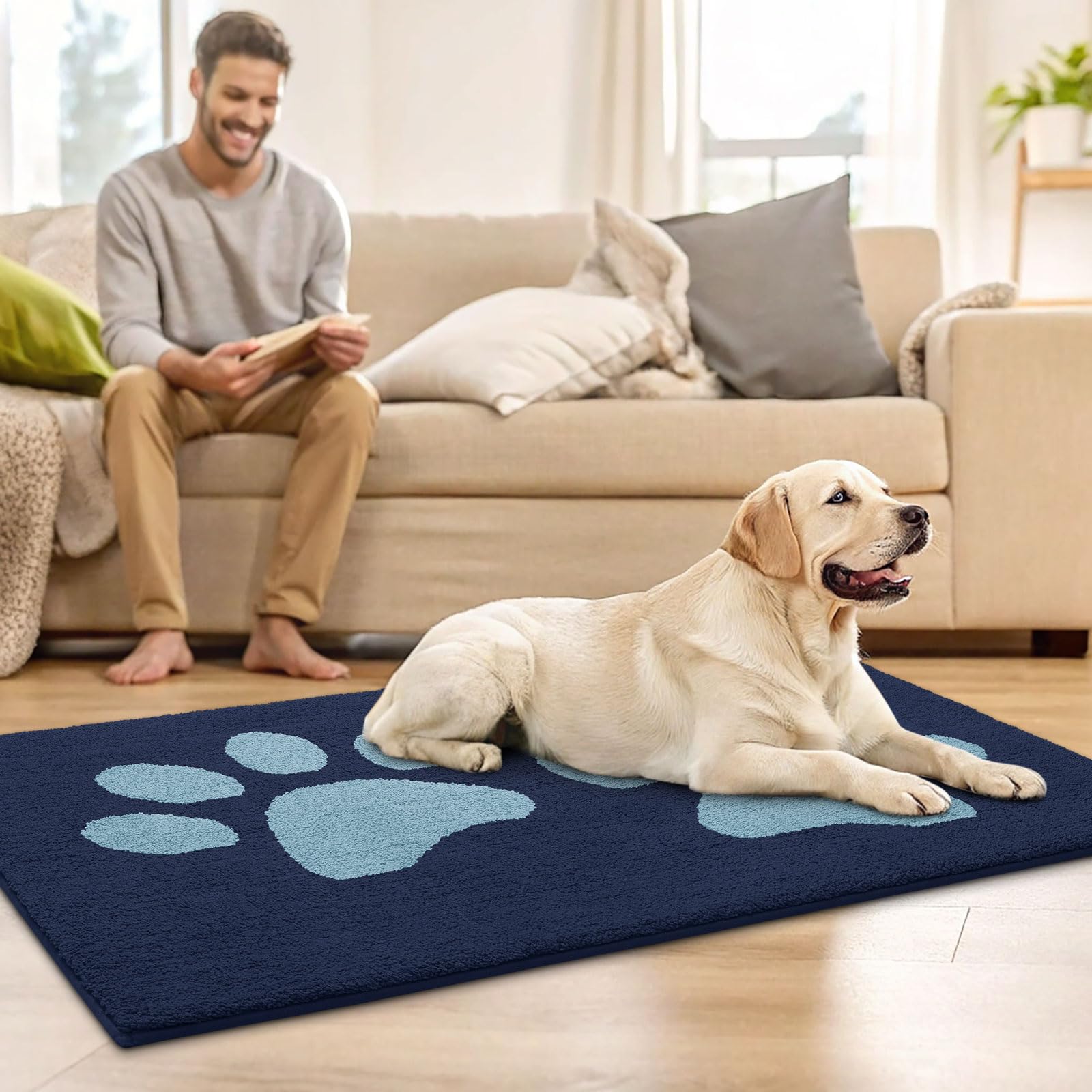 Buganda Dog Door Mat folded for storage