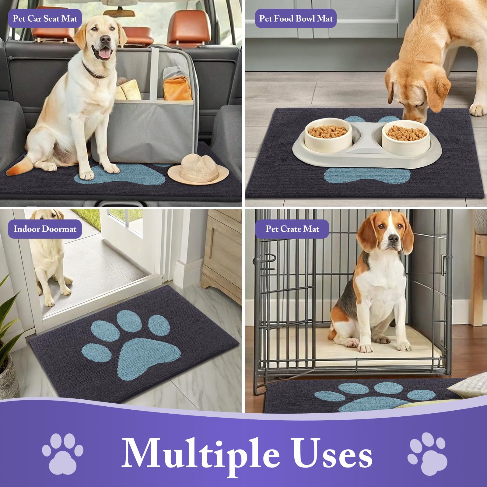 Buganda Dog Door Mat folded showing thickness