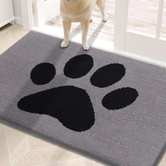 Buganda Dog Door Mat front view, grey colour