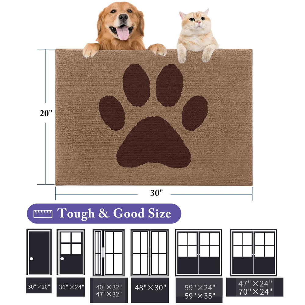 Buganda Dog Door Mat in a car setting