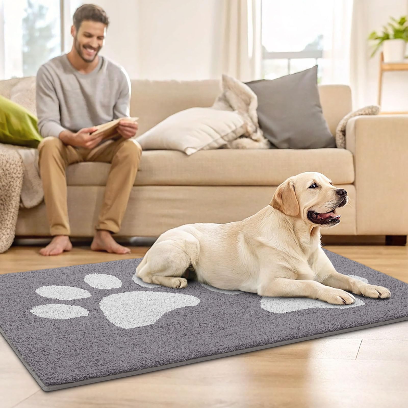 Buganda Dog Door Mat in an outdoor setting