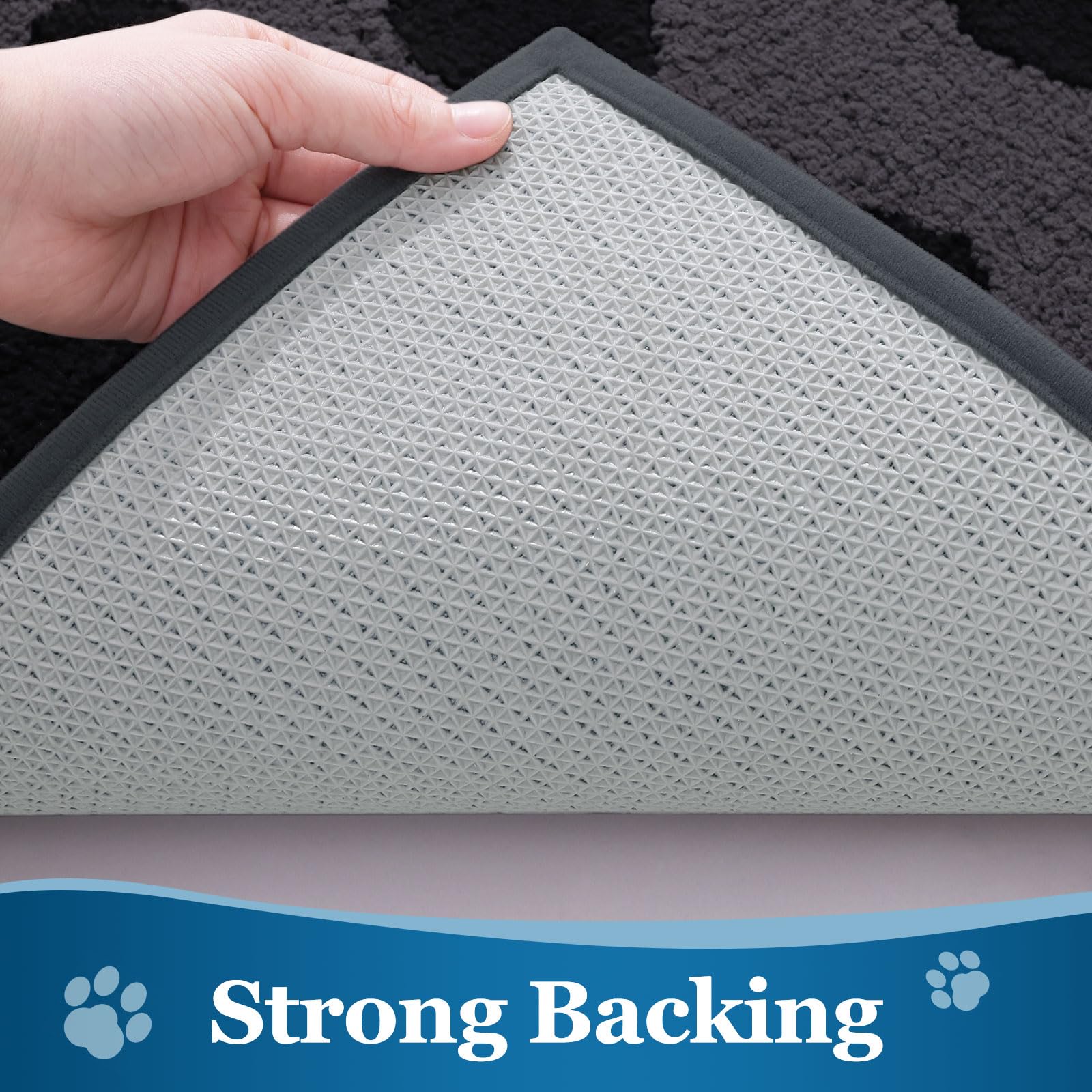Buganda Dog Door Mat in entryway setup