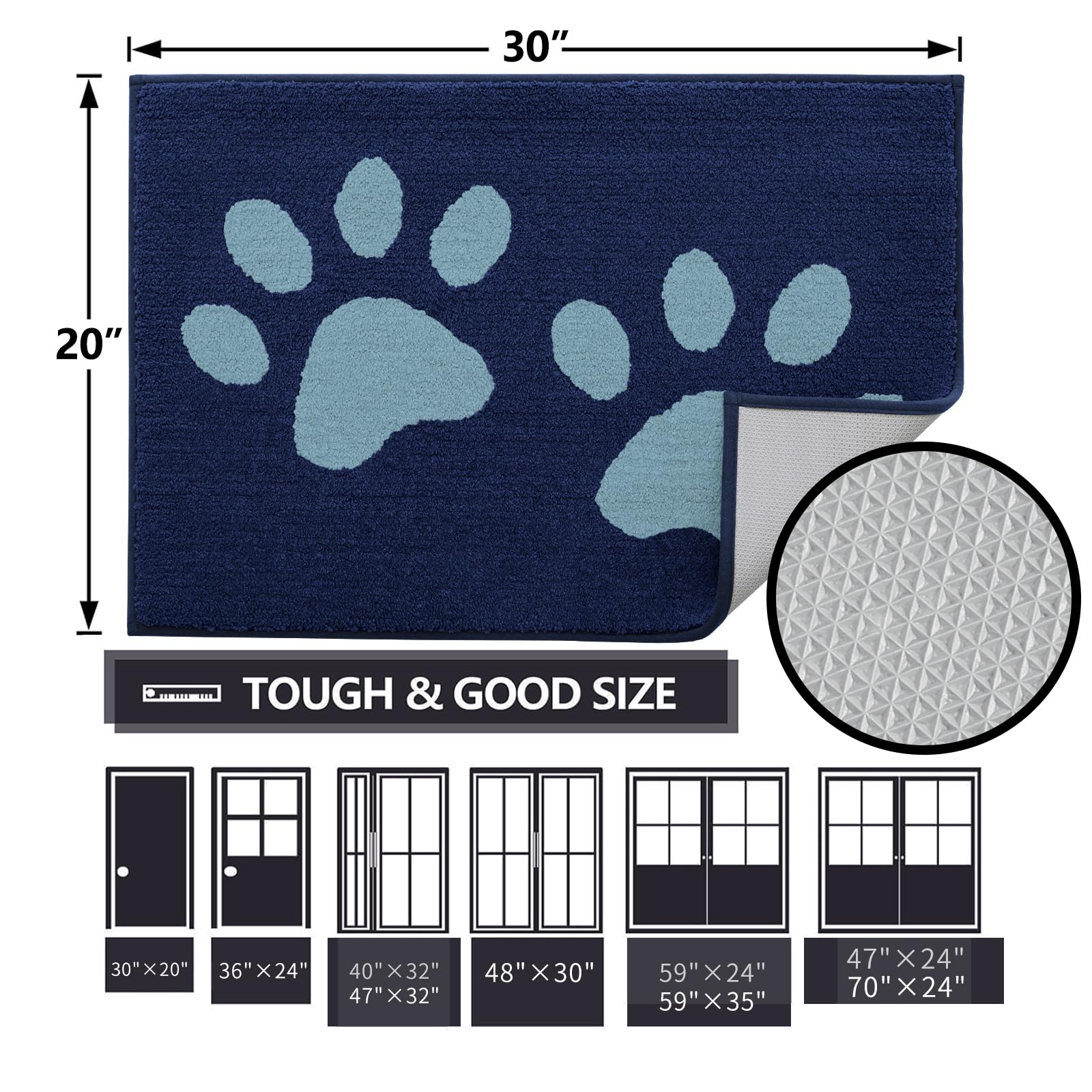 Buganda Dog Door Mat installed at home entrance