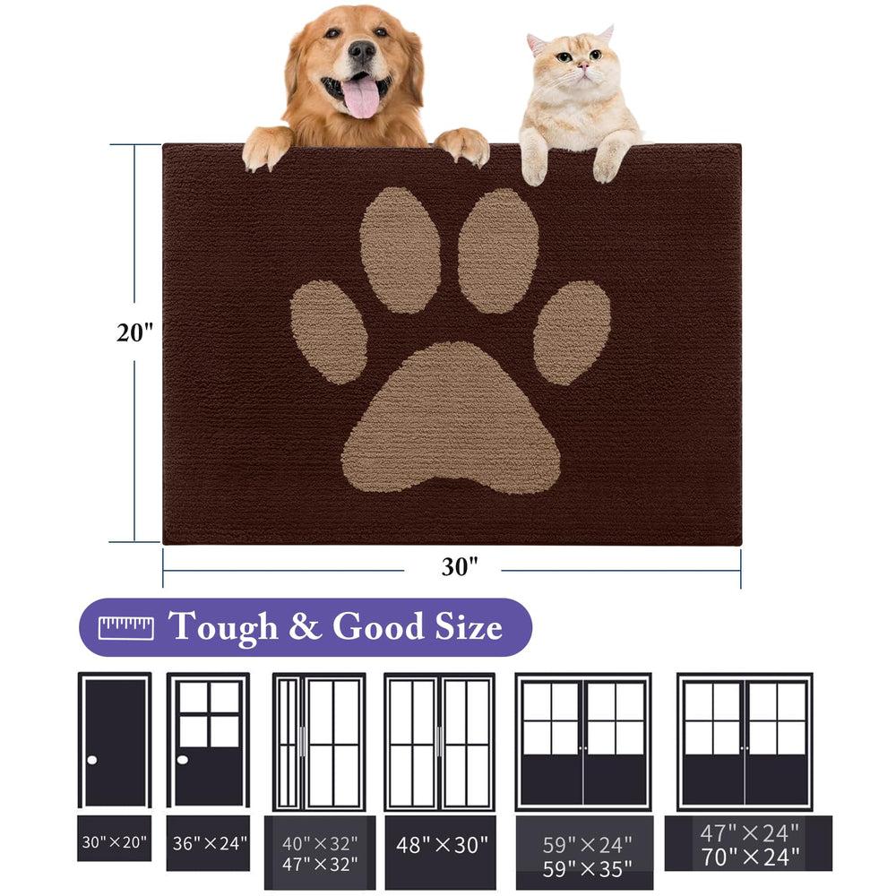 Buganda Dog Door Mat laid out on smooth floor